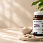 Magnesium supplement displayed with icons representing muscle function, nerve function and energy metabolism