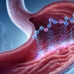 BPC-157 peptide visualized with gastric mucosa in wound-healing research